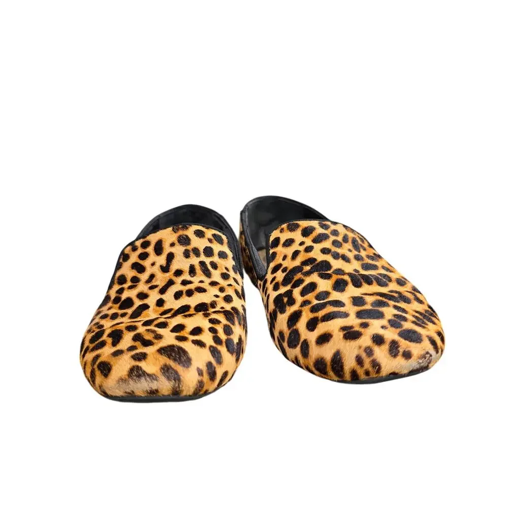 Birdies The Starling Flats Leopard Print Haircalf Size 9